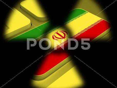 Iran Nuclear Deal Negotiation Or Talks With Usa - 2d Illustratio Stock Illustration