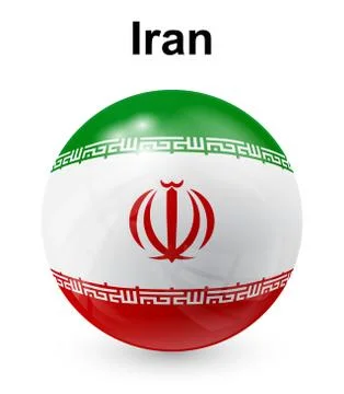 Iran official state flag Stock Illustration