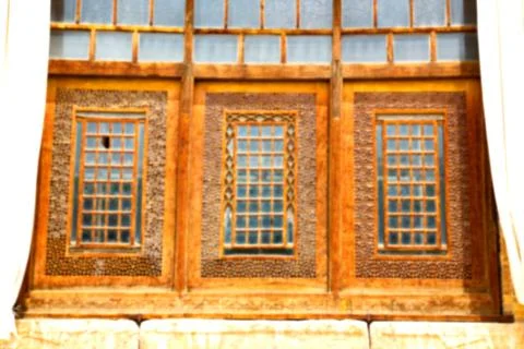 In iran  the old   architecture   window Stock Photos