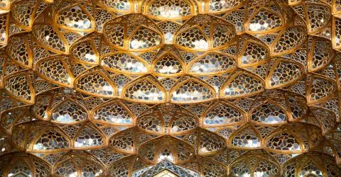 In iran the old decorative     tiles Foto stock