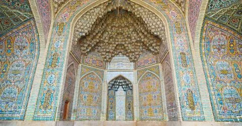 In iran the old    mosque Stock Photos