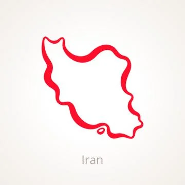 Iran - Outline Map Illustrazione stock