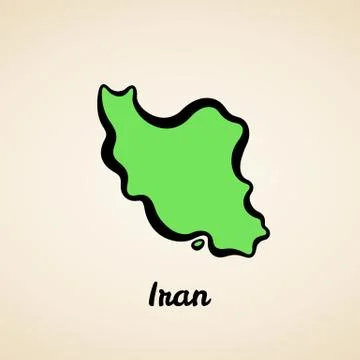 Iran - Outline Map Stock Illustration