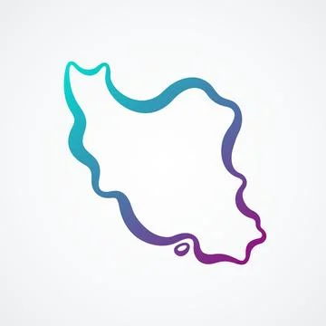 Iran - Outline Map Illustrazione stock