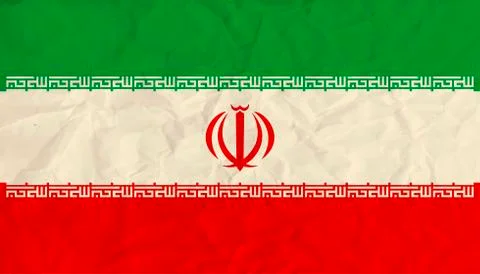 Iran  paper flag Stock Illustration