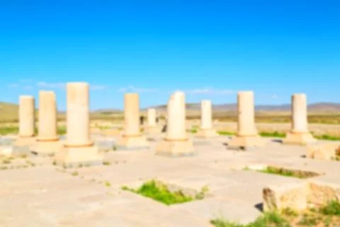 In iran   pasargad  the old  construction Stock Photos