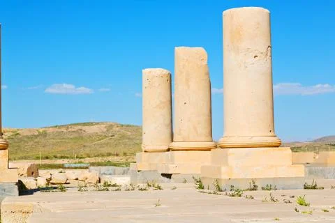 In iran   pasargad the old  construction Foto stock