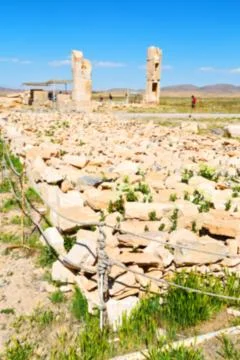 In iran   pasargad  the old  construction Stock Photos
