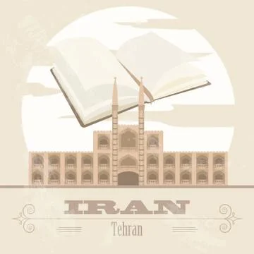 Iran. Retro styled image. V Stock Illustration