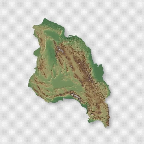 Iran Rotating 3D Relief Map Seamless Loop, Alpha Channel 4K 스톡 동영상 340714260