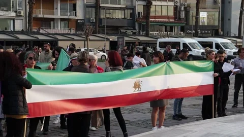Iran Solidarity Protests in Turkey Stock Footage 222002760