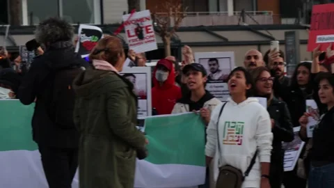 Iran Solidarity Protests in Turkey Stockbeeldmateriaal 222007217