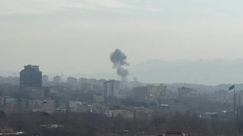 Iran: Strikes reported across Iran as IRGC announces retaliatory attacks ... Video stock 330113831