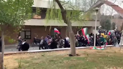 Iran: Student Protests Lead to Clashes at Universities in Tehran Stock Footage 329618712