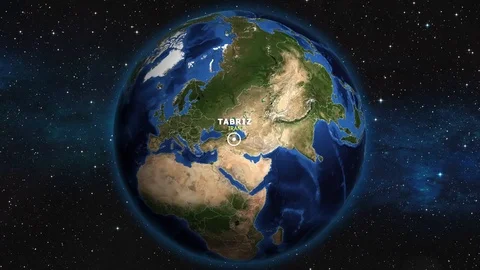 IRAN TABRIZ ZOOM IN FROM SPACE Stock Footage 115666167