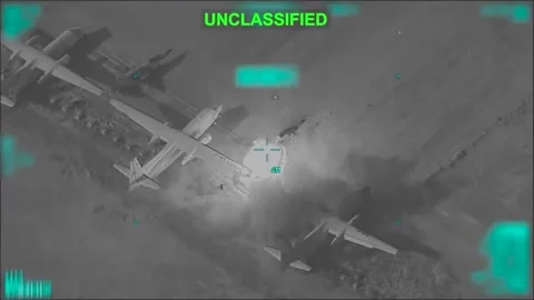 Iran: U.S. Strikes Cripple Iranian Missile Threats As Combat Power Builds... Video stock 330209537