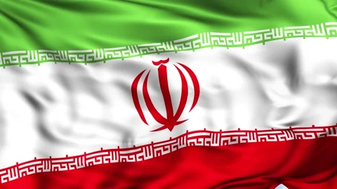 Iran Waving Flag Background Stock Footage 204131537