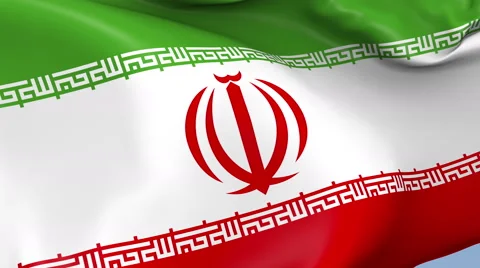 Iran Waving Flag Background Loop Stock Footage 64143970