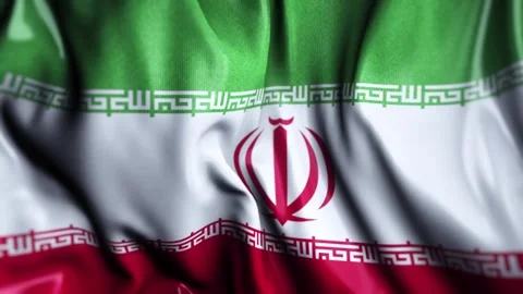 Iran WAVING FLAG LOOP Stock Footage 321018817