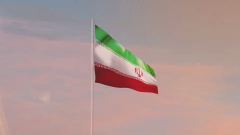Iran waving flag on sky Stock-Footage 312915708