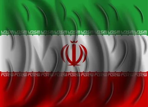 Iran wind flag Ilustración de archivo