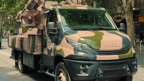 Iranian AD-08 Majid SAM System 2 Video stock 336289666