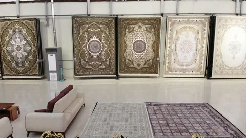 Iranian carpets and sofas 15 (1 shot) Stock Footage 147363797