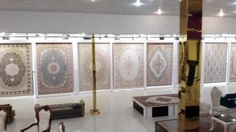 Iranian carpets and sofas 18 (1 shot) Stock Footage 147364411