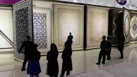 Iranian carpets and sofas 3 (1 shot) Stock Footage 147361448