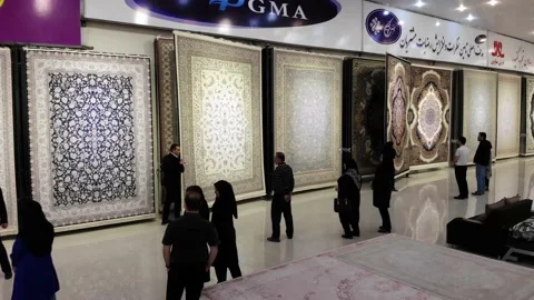 Iranian carpets and sofas 4 (1 shot) Stock Footage 147361847