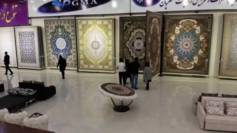 Iranian carpets and sofas 5 (1 shot) Stock Footage 147361064