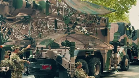 Iranian Electronic Warfare System Radar 8 (Editorial) Stock Footage 336298548