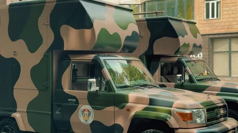Iranian Electronic Warfare System in Off road Vehicle 3 Stock Footage 336289808