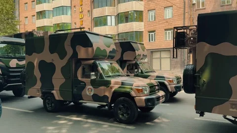 Iranian Electronic Warfare System in Off road Vehicle 4 Stock Footage 336289824