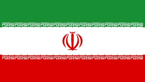 Iranian flag, flat layout, vector illustration Stockillustratie