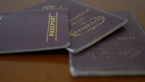Iranian passports Stock Footage 125522038