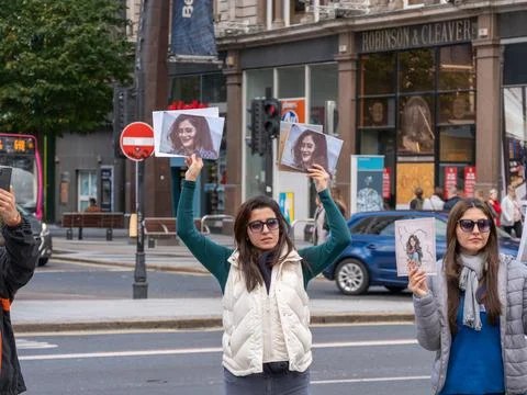 Iranian protest, Belfast Stock Photos