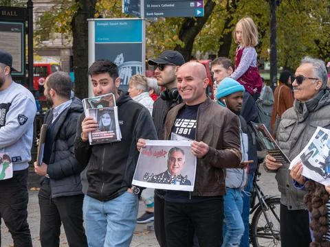 Iranian protest, Belfast Stock Photos