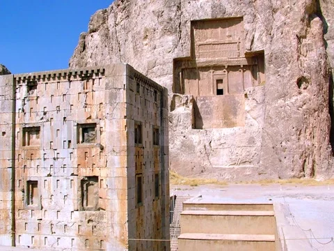 Iran,Naqsh-e-Rostam Stockbeeldmateriaal 337418578