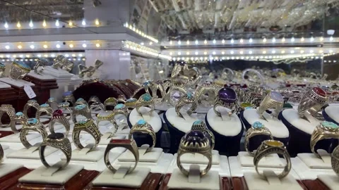 Iran's oldest bazaar and Iran's jewelry Stock Footage 247028744