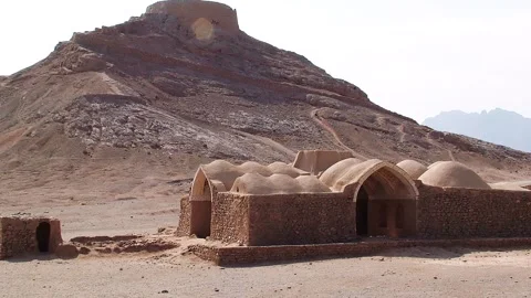 Iran,Yazd. The Towers of Silence Video stock 340891869