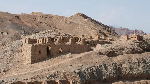 Iran,Yazd. The Towers of Silence Video stock 340891990
