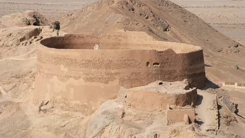 Iran,Yazd. The Towers of Silence Video stock 340892083