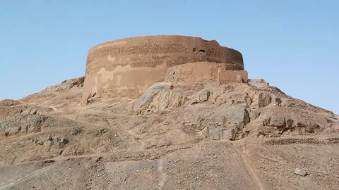 Iran,Yazd. The Towers of Silence Video stock 340892177