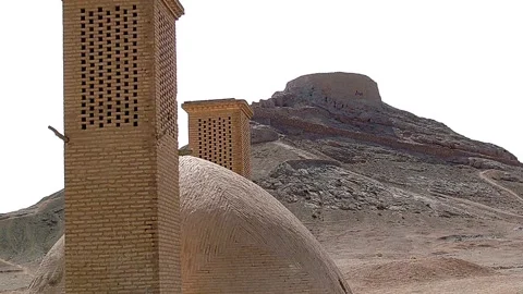 Iran,Yazd. The Towers of Silence Vídeos de archivo 340892179