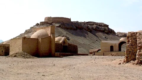 Iran,Yazd. The Towers of Silence Video stock 340892200