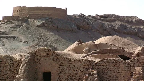 Iran,Yazd. The Towers of Silence Video stock 340892211
