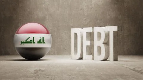 Iraq. Debt  Concept 스톡 일러스트