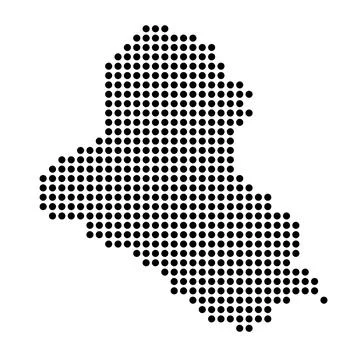 Iraq dotted vector map Stockillustratie