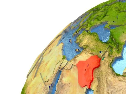 Iraq on Earth Stock Illustration